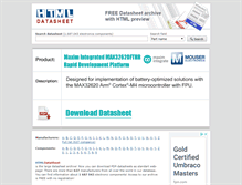 Tablet Screenshot of htmldatasheet.com